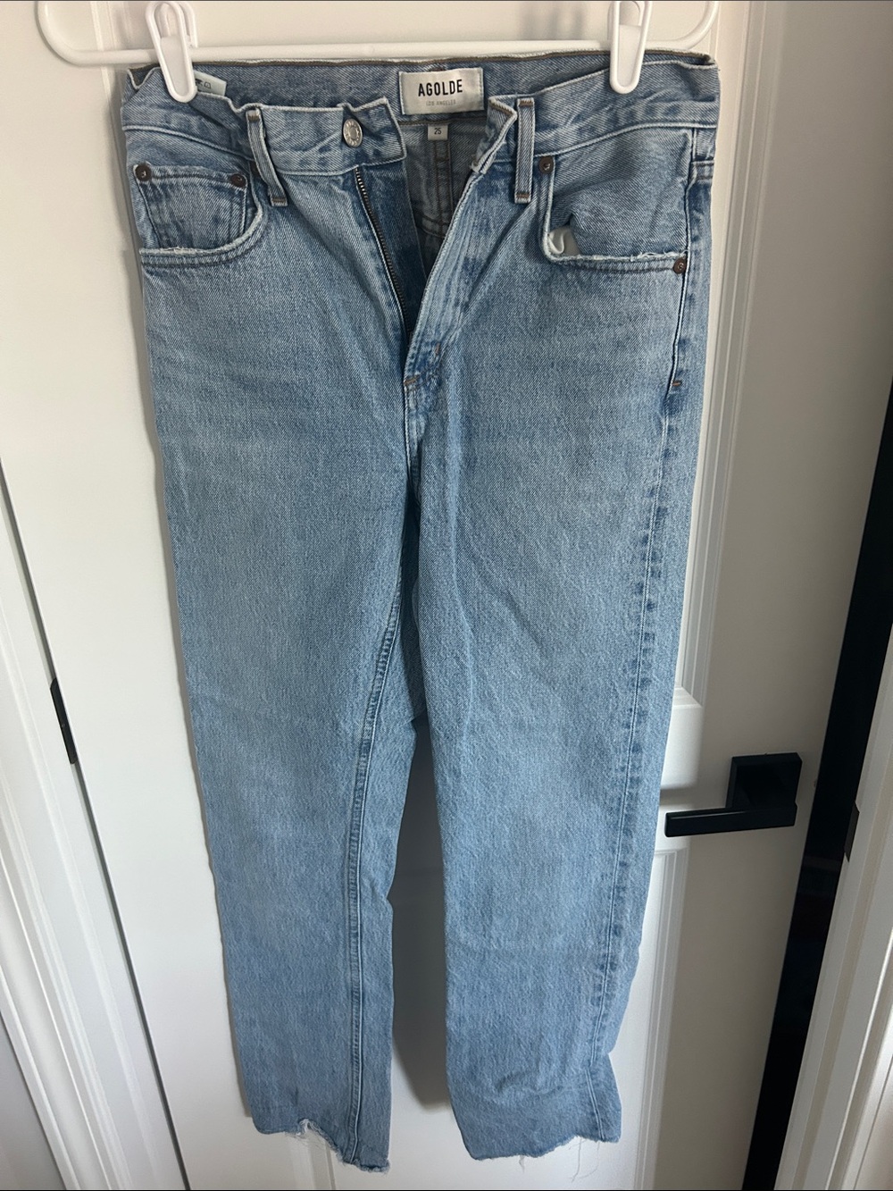 Agolde Women’s Light Blue Straight-Leg Jeans